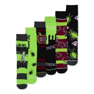 Beetlejuice Casual Crew Socks-6 Pairs